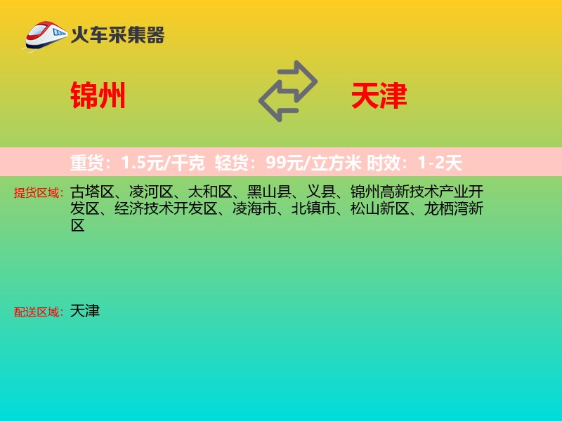 锦州到天津物流专线
