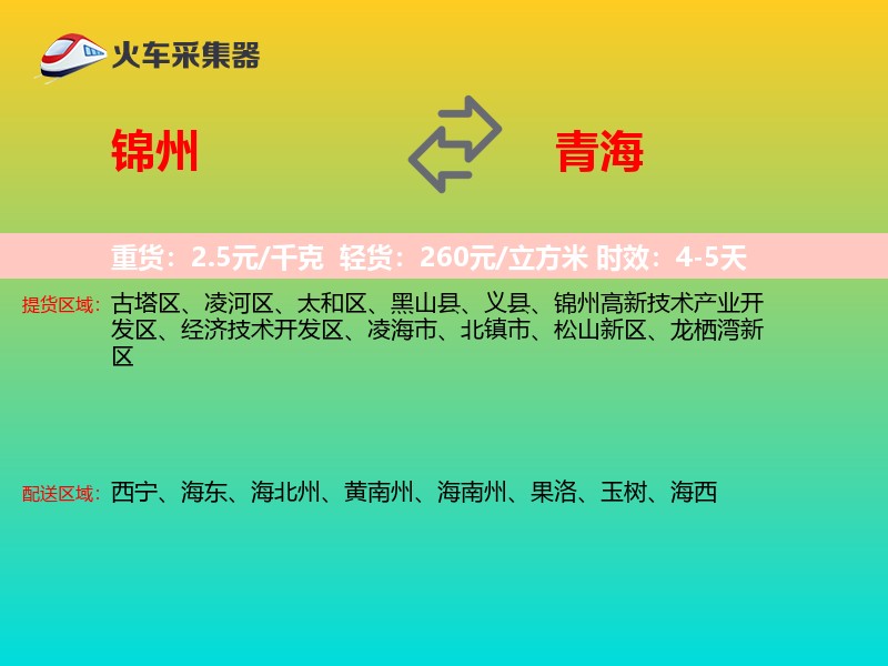 锦州到青海长途搬家