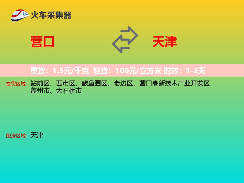 营口到天津物流专线