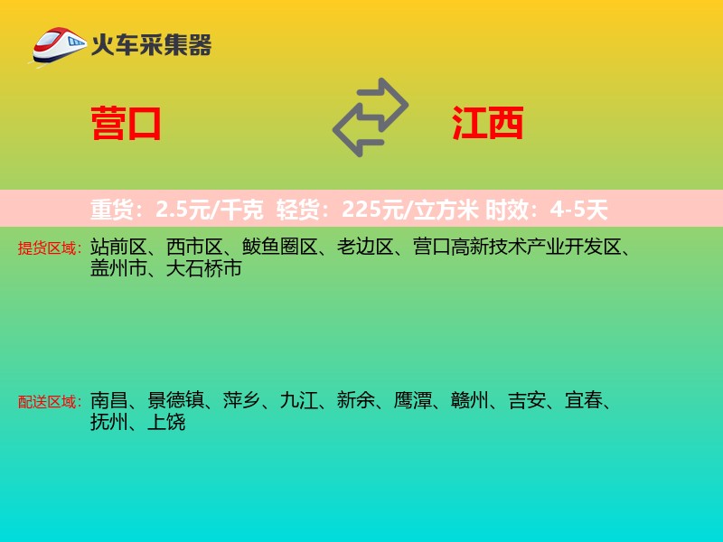 营口到江西长途搬家