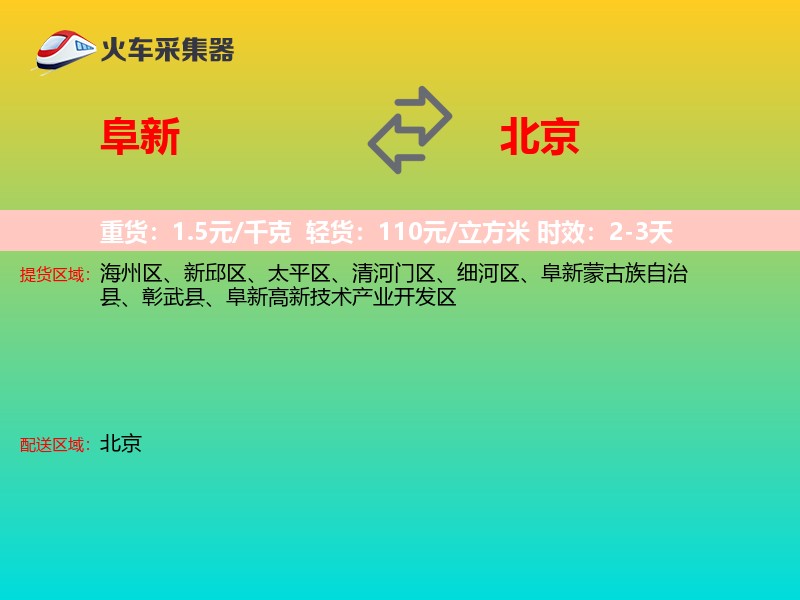 阜新到北京长途搬家