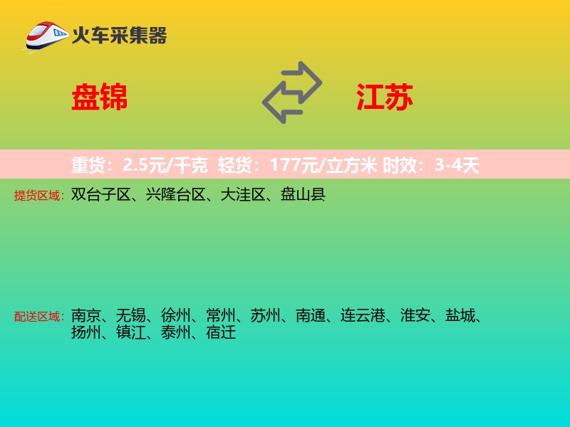 盘锦到江苏长途搬家