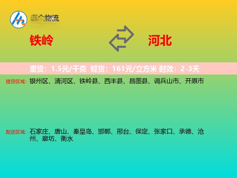 铁岭到河北长途搬家