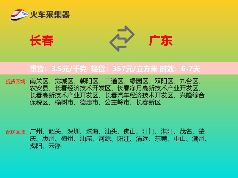 长春到广东轿车托运
