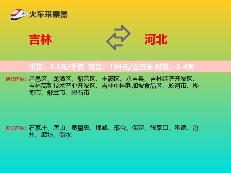 吉林到河北长途搬家