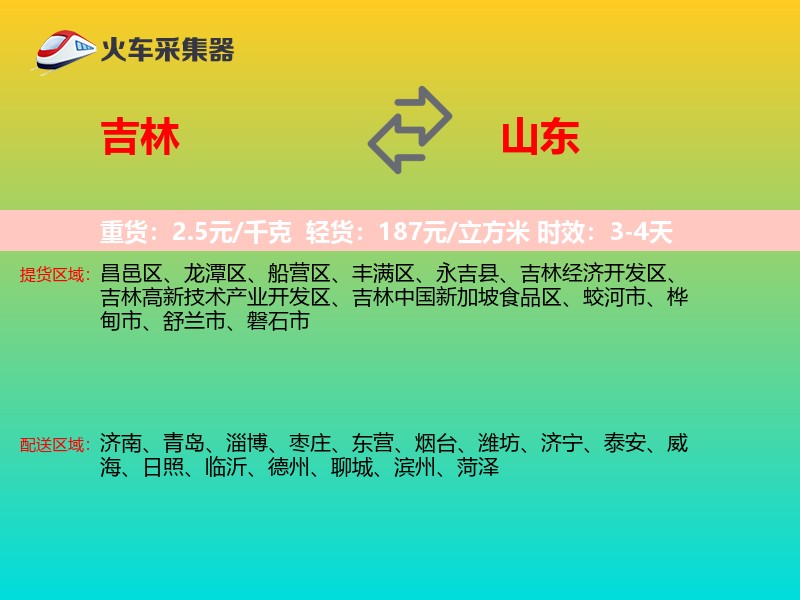 吉林到山东轿车托运