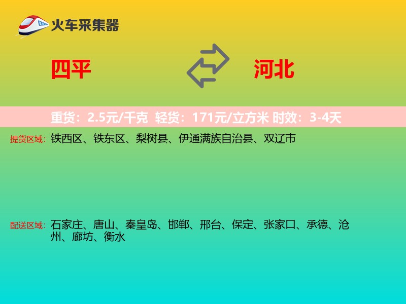 四平到河北物流专线