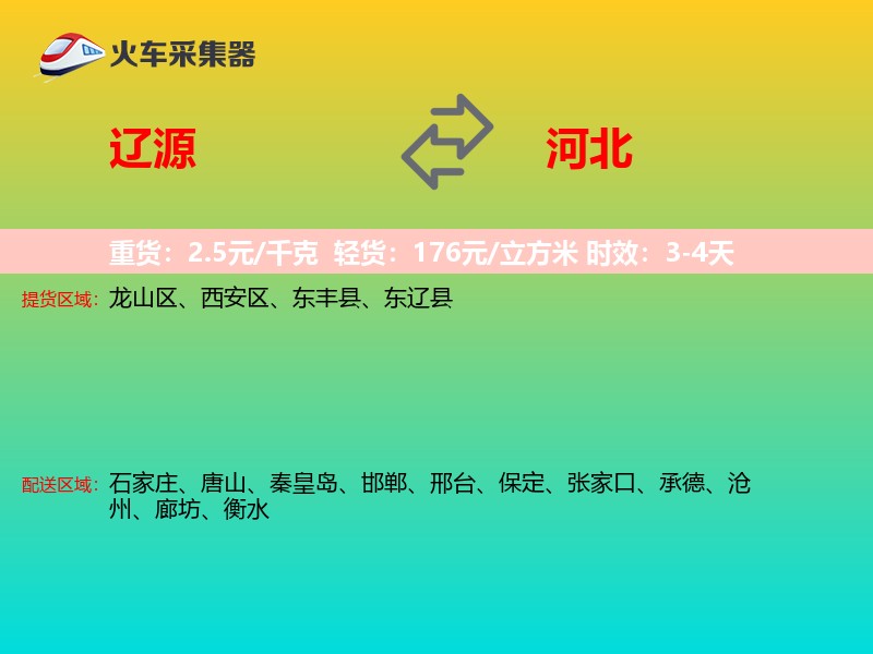辽源到河北物流专线