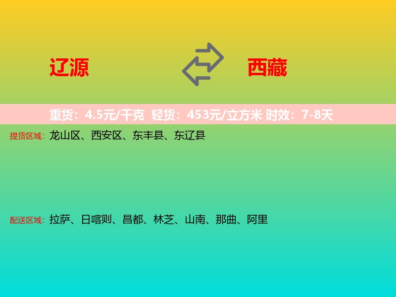辽源到西藏长途搬家