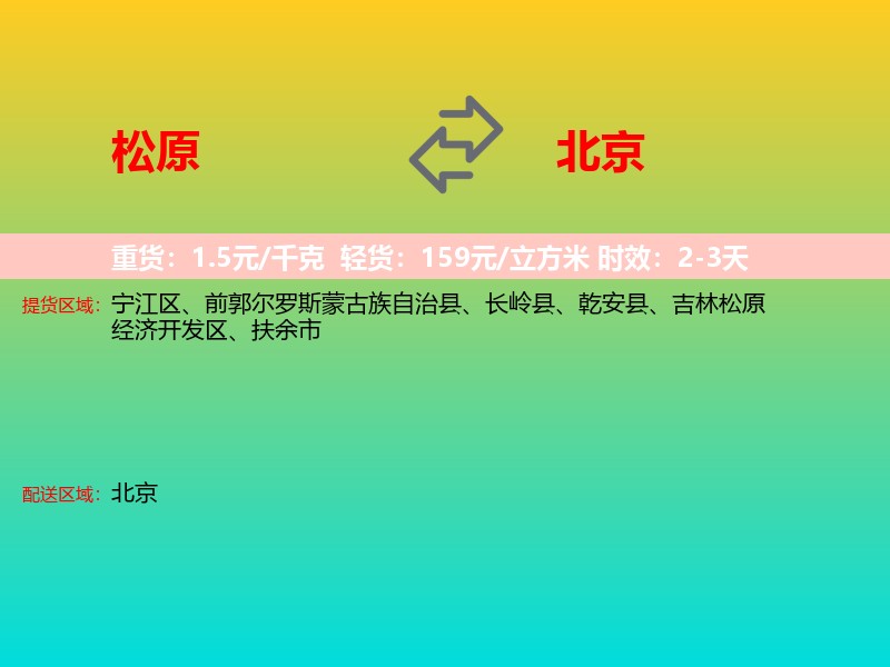 松原到北京长途搬家