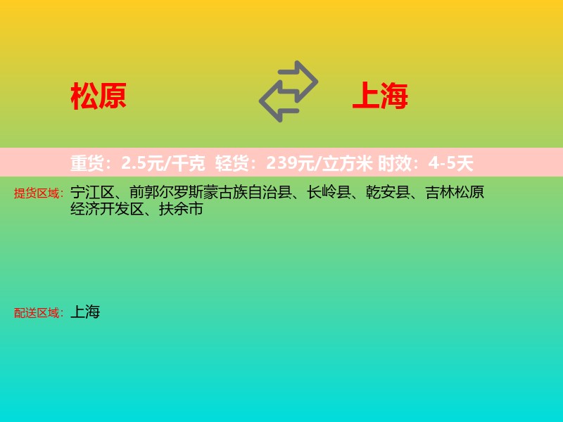 松原到上海长途搬家