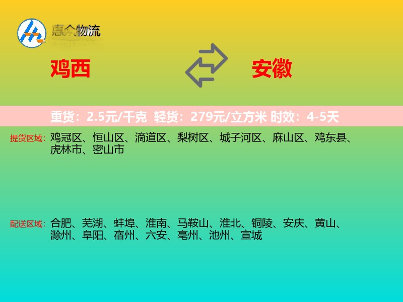 鸡西到安徽长途搬家