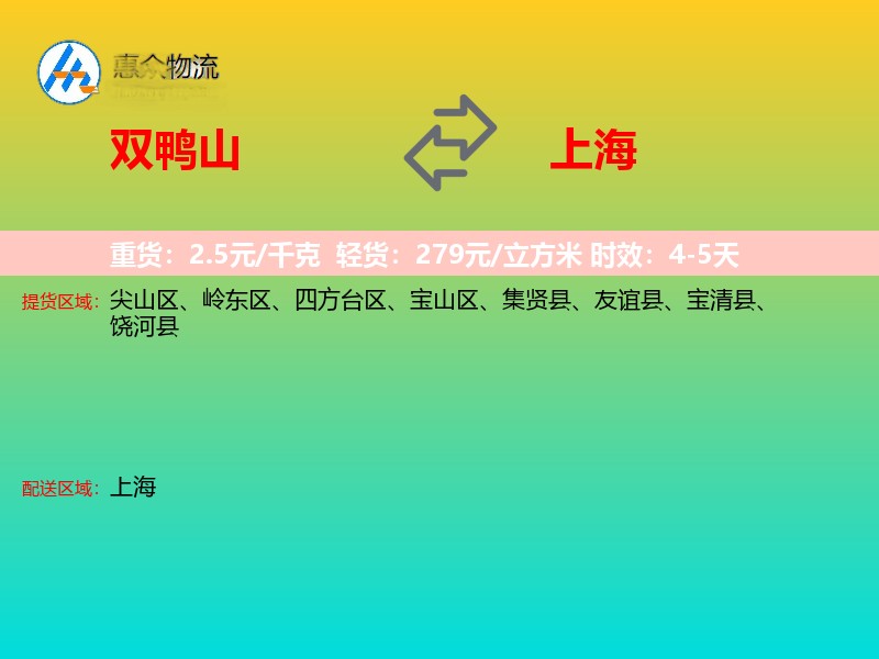 双鸭山到上海长途搬家