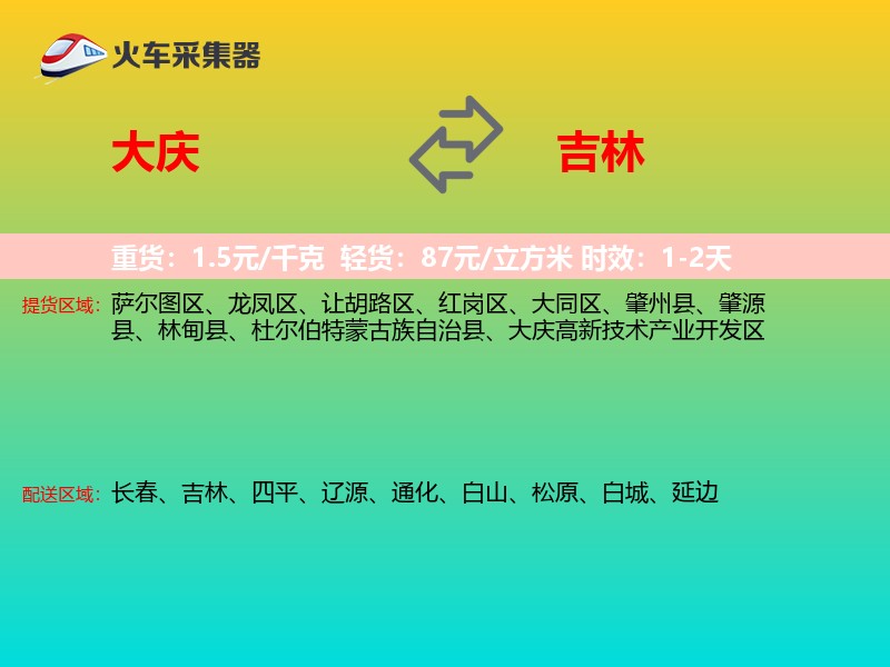大庆到吉林轿车托运
