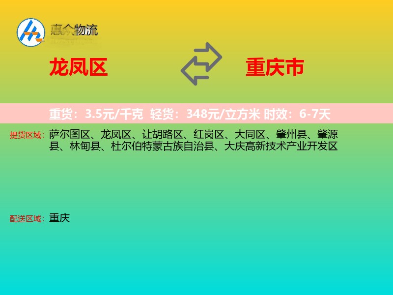龙凤区到重庆市轿车托运