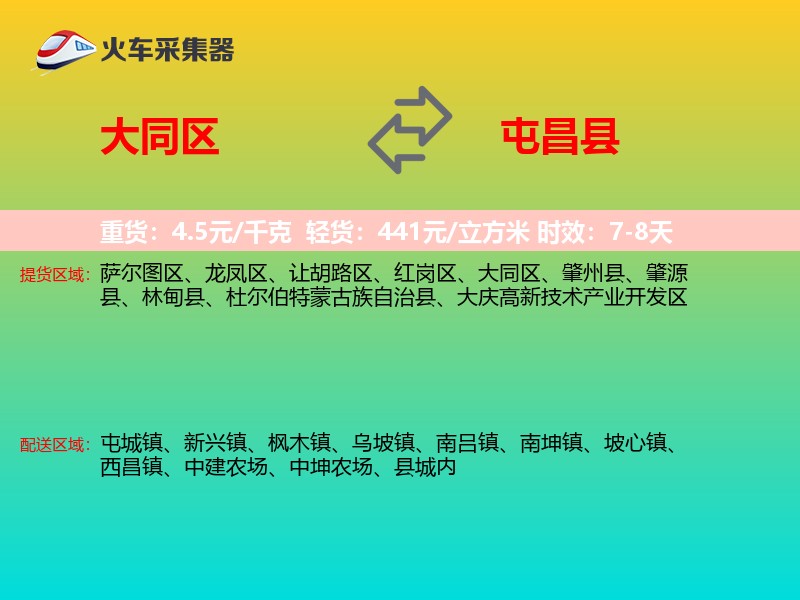 大同区到屯昌县物流专线