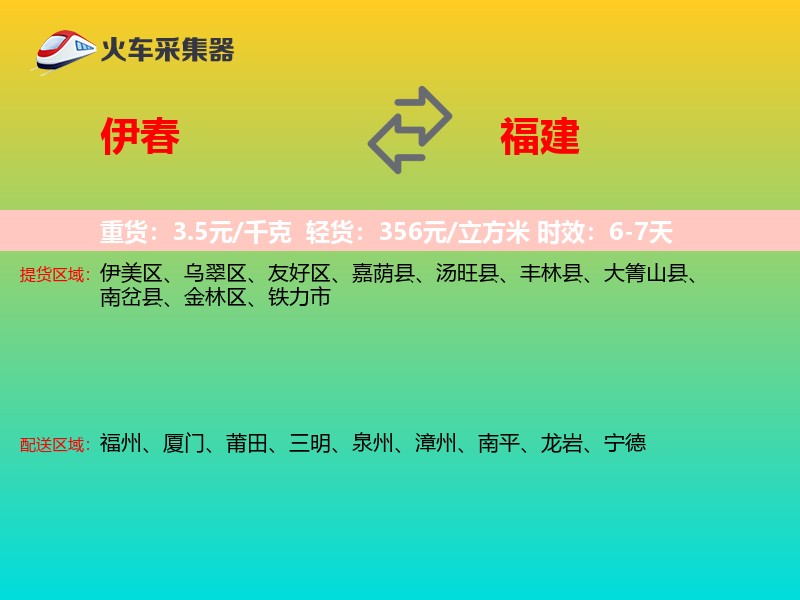 伊春到福建长途搬家