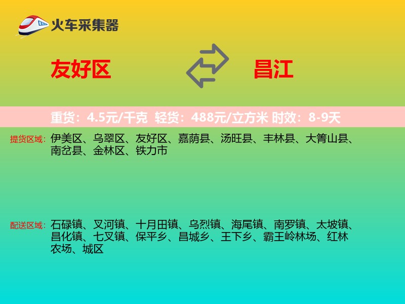 友好区到昌江物流专线