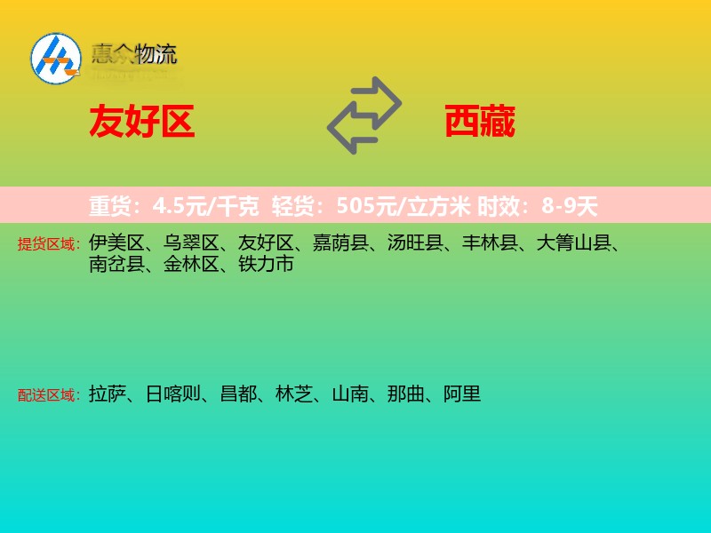 友好区到西藏长途搬家