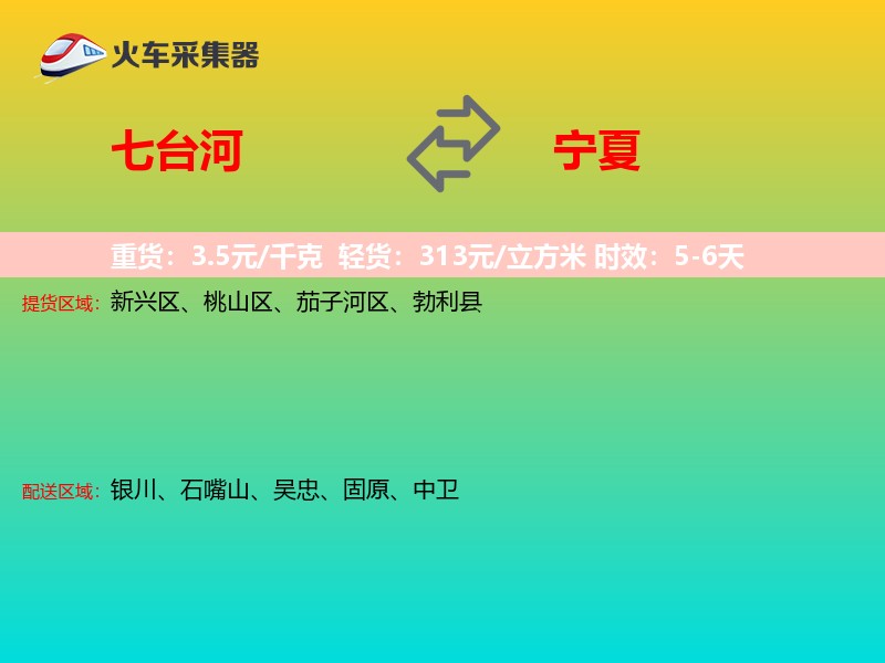 七台河到宁夏长途搬家