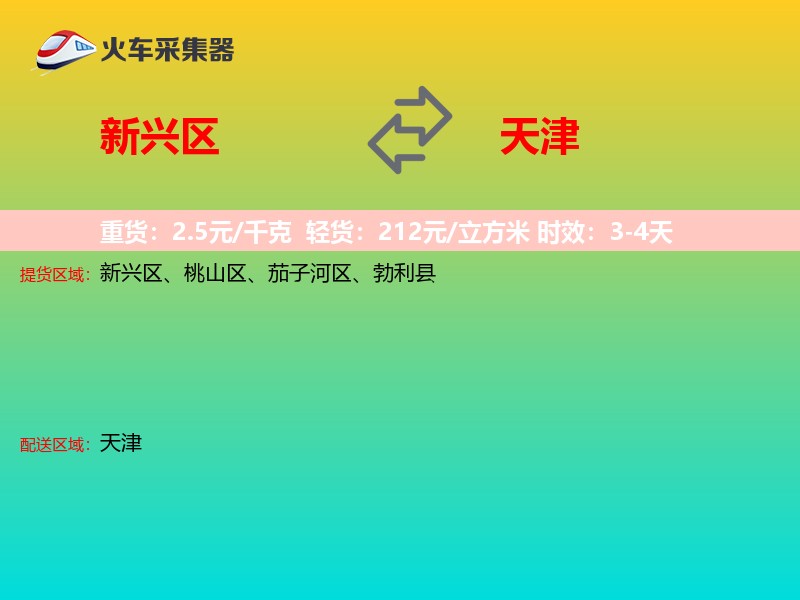 新兴区到天津物流专线
