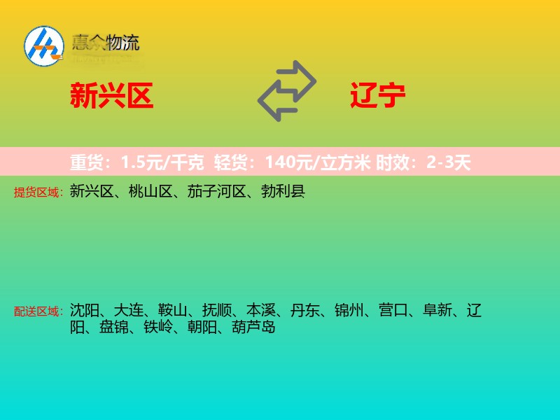新兴区到辽宁长途搬家
