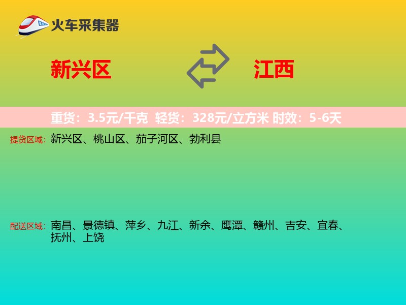 新兴区到江西物流专线
