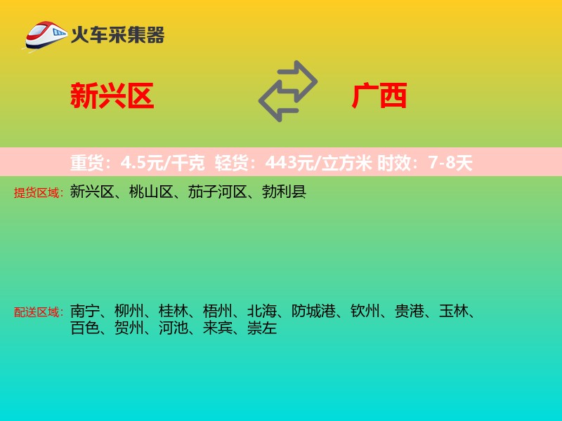 新兴区到广西长途搬家