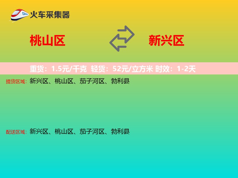 桃山区到新兴区物流专线