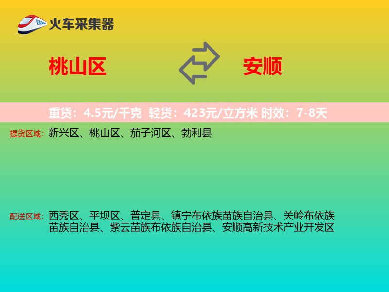 桃山区到安顺物流专线