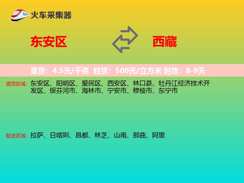 东安区到西藏物流专线