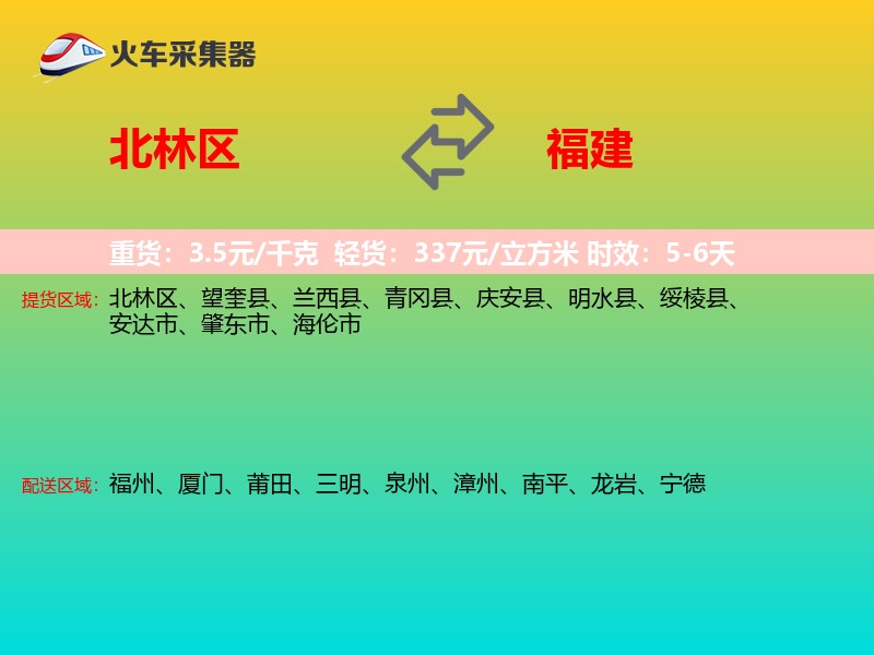 北林区到福建长途搬家