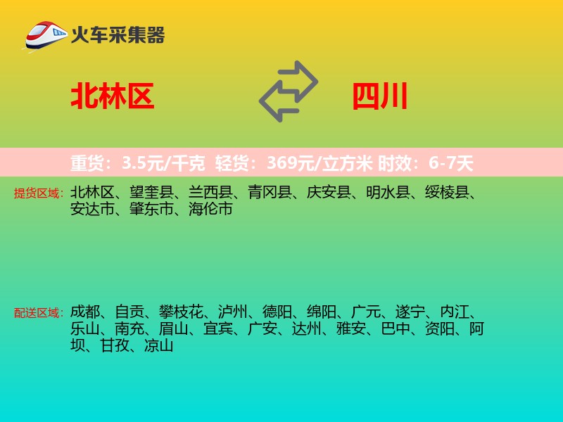北林区到四川长途搬家