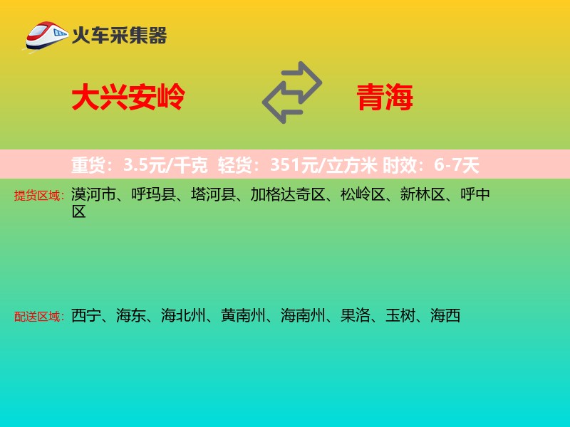 大兴安岭到青海轿车托运