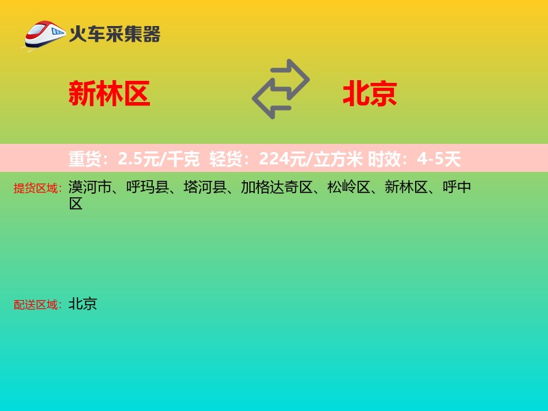 新林区到北京长途搬家