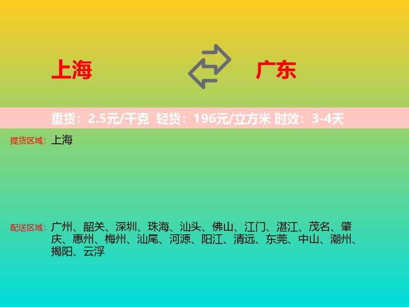 上海到广东长途搬家