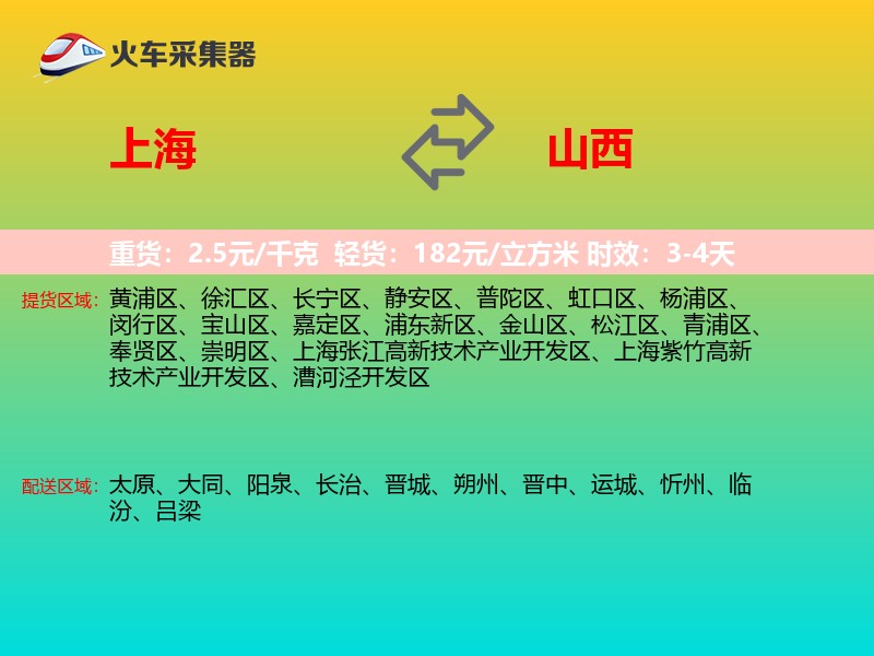 上海到山西长途搬家