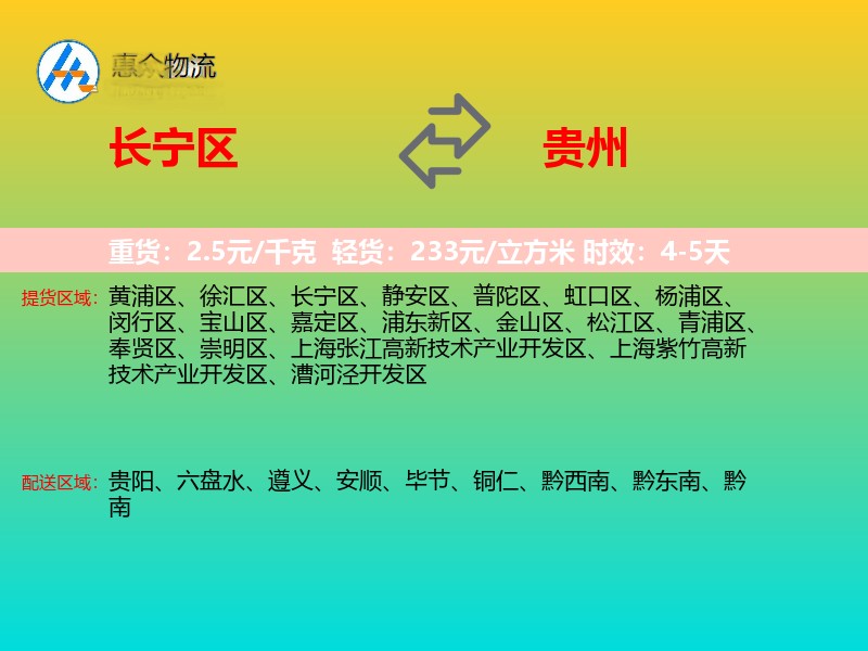 长宁区到贵州长途搬家