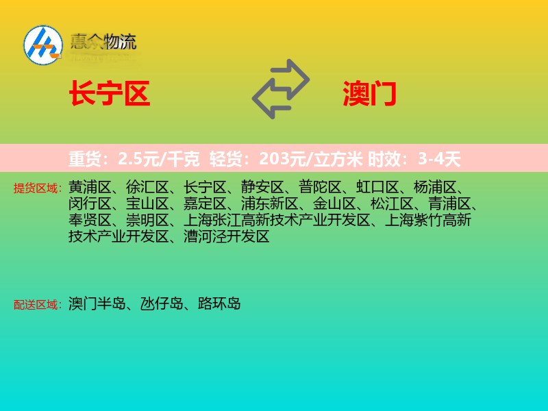长宁区到澳门轿车托运