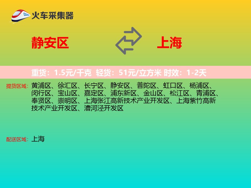 静安区到上海物流专线