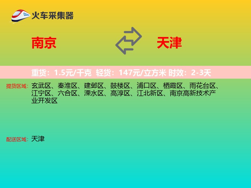 南京到天津物流专线