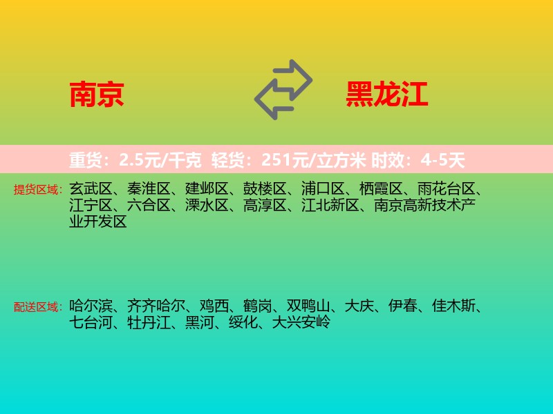 南京到黑龙江长途搬家