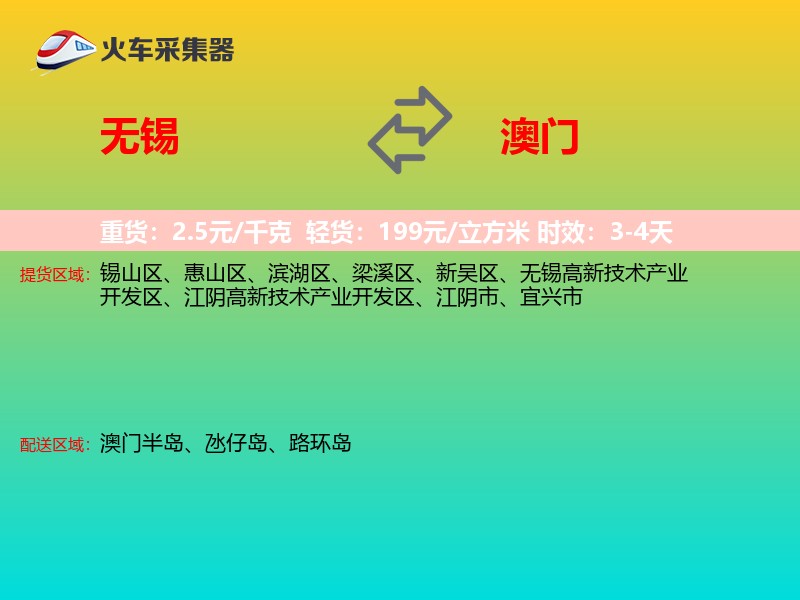 无锡到澳门轿车托运