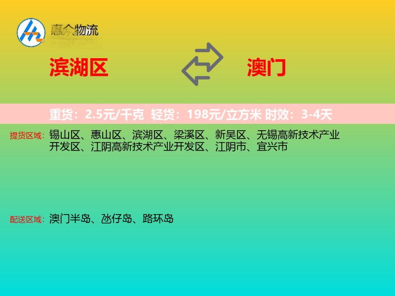 滨湖区到澳门长途搬家