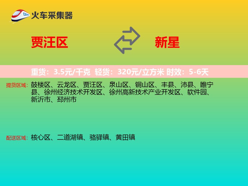 贾汪区到新星物流专线