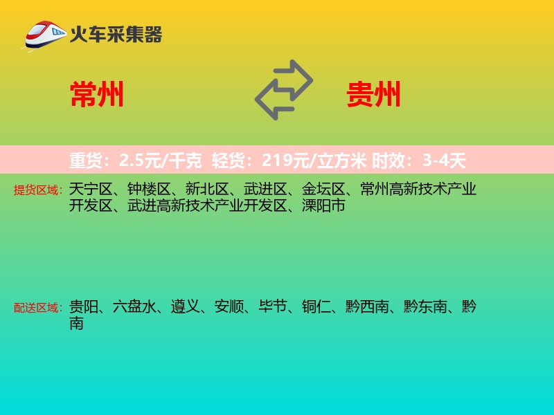 常州到贵州轿车托运