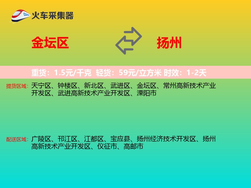 金坛区到扬州物流专线