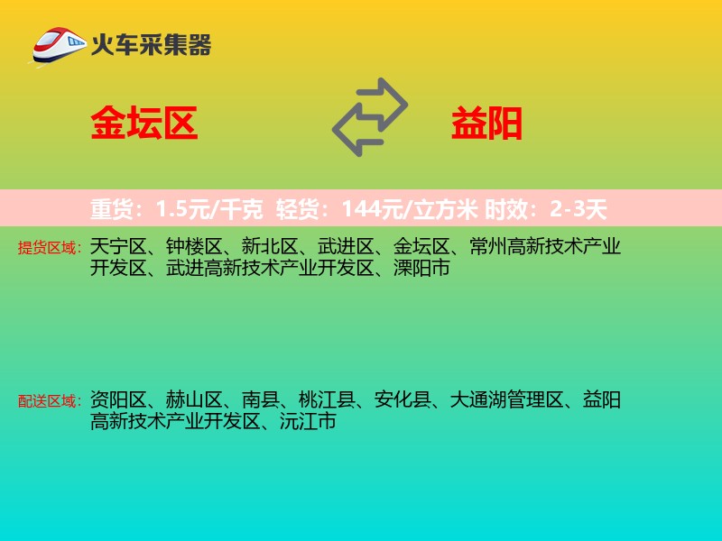 金坛区到益阳物流专线