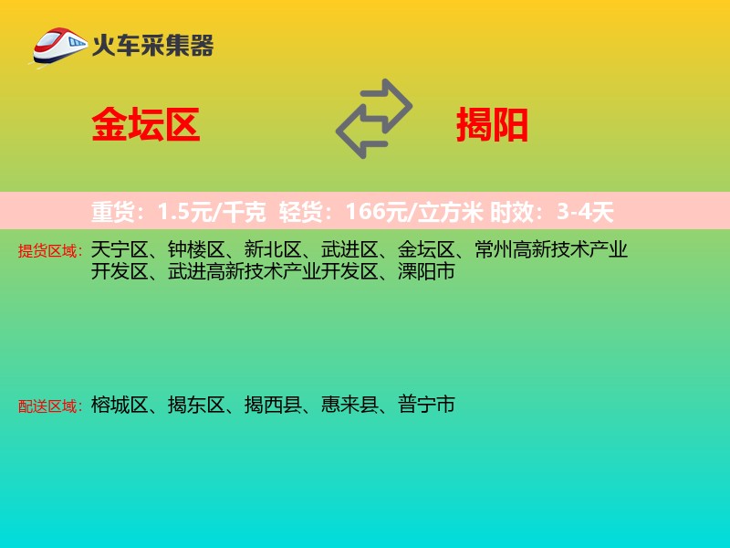 金坛区到揭阳物流专线
