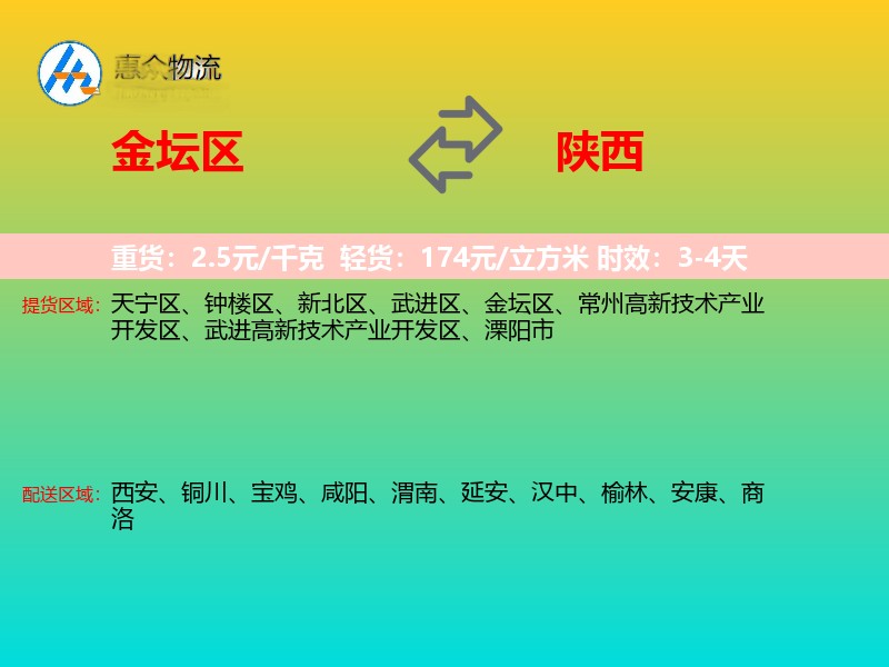金坛区到陕西长途搬家